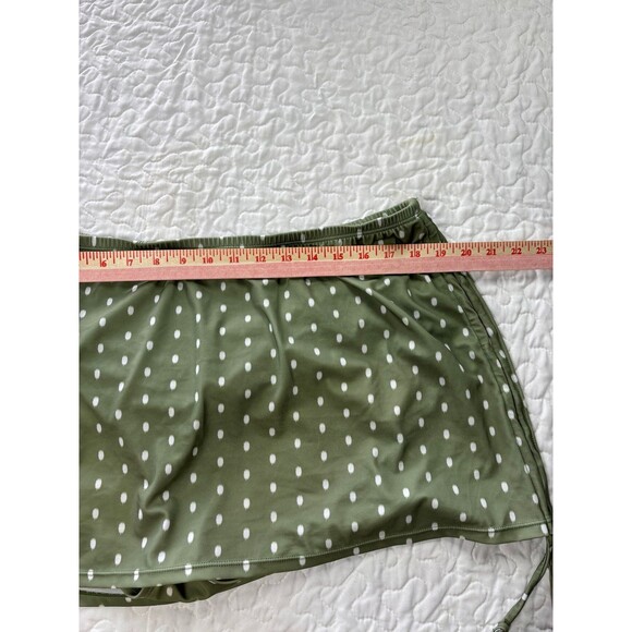 SWIM by Cacique Green Polka Dot Swim Skirt size 18 - Picture 4 of 6